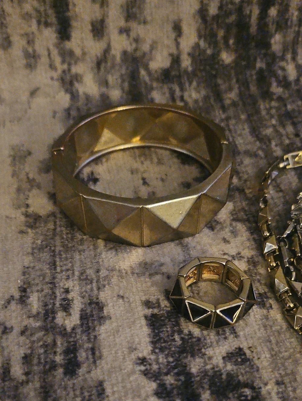 Jewelry Bundle 10 Items Mixed Metal Set Layered Chains & Bracelets Rings Earring - Picture 10 of 16